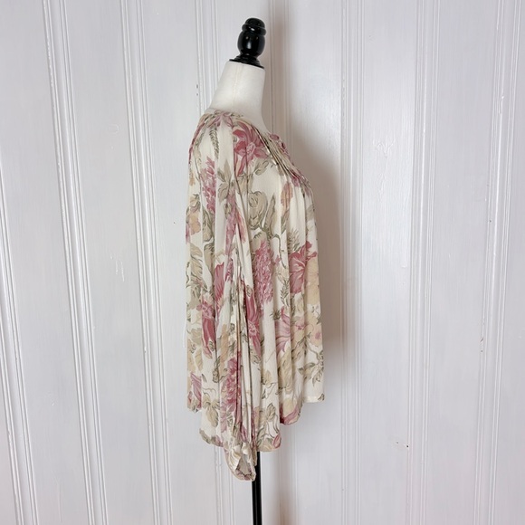Beautiful flowery FRYE x ANTHROPOLOGIE balloon sleeve shirt - Picture 5 of 15